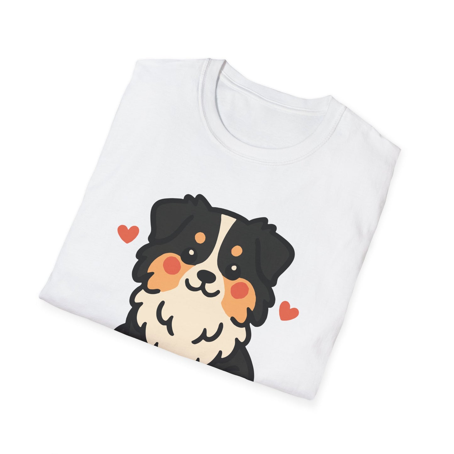 Aussie Mom Cartoon Australian Shepherd Design Unisex T-Shirt