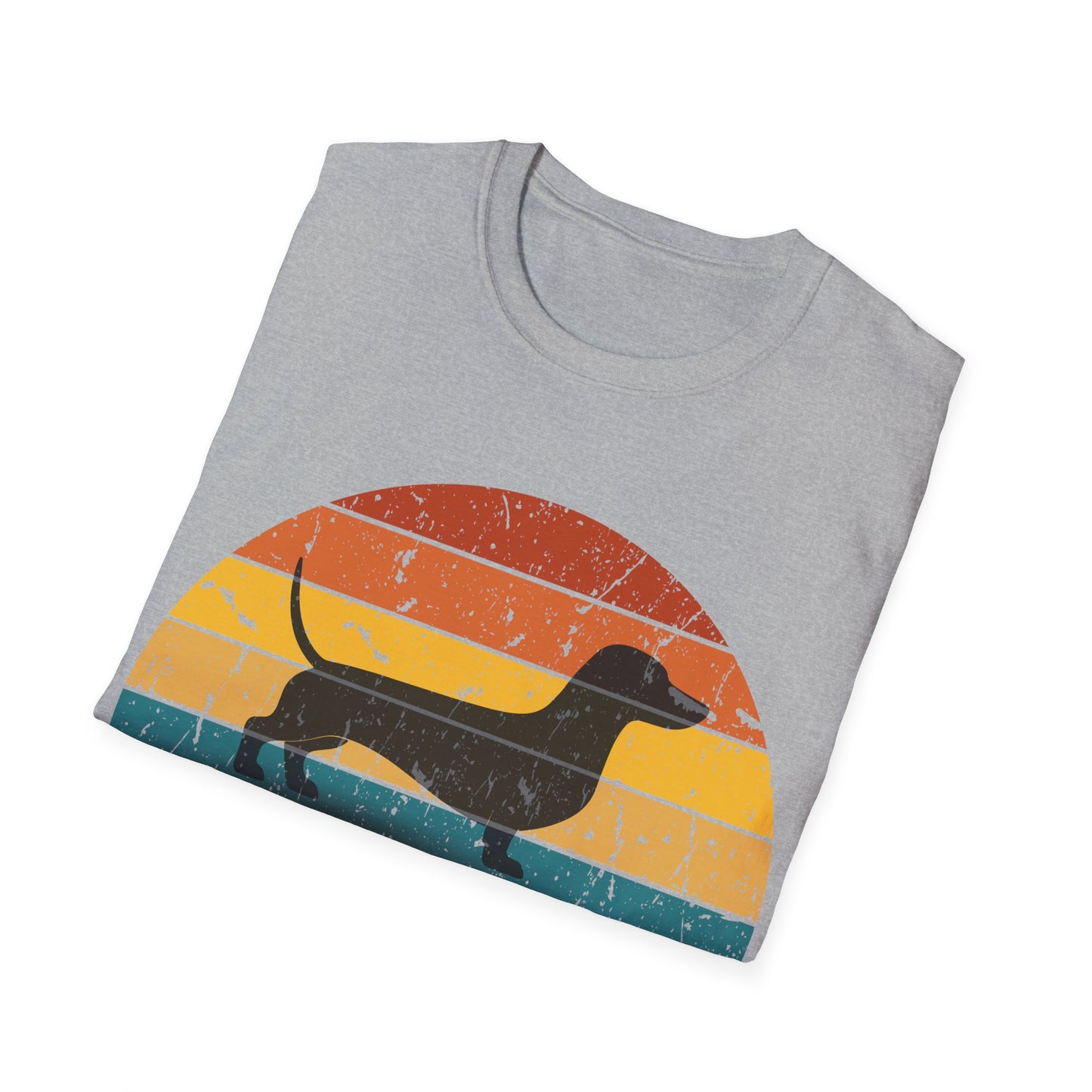 Retro Sunset Dachshund Unisex T-Shirt