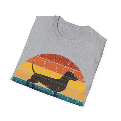 Retro Sunset Dachshund Unisex T-Shirt