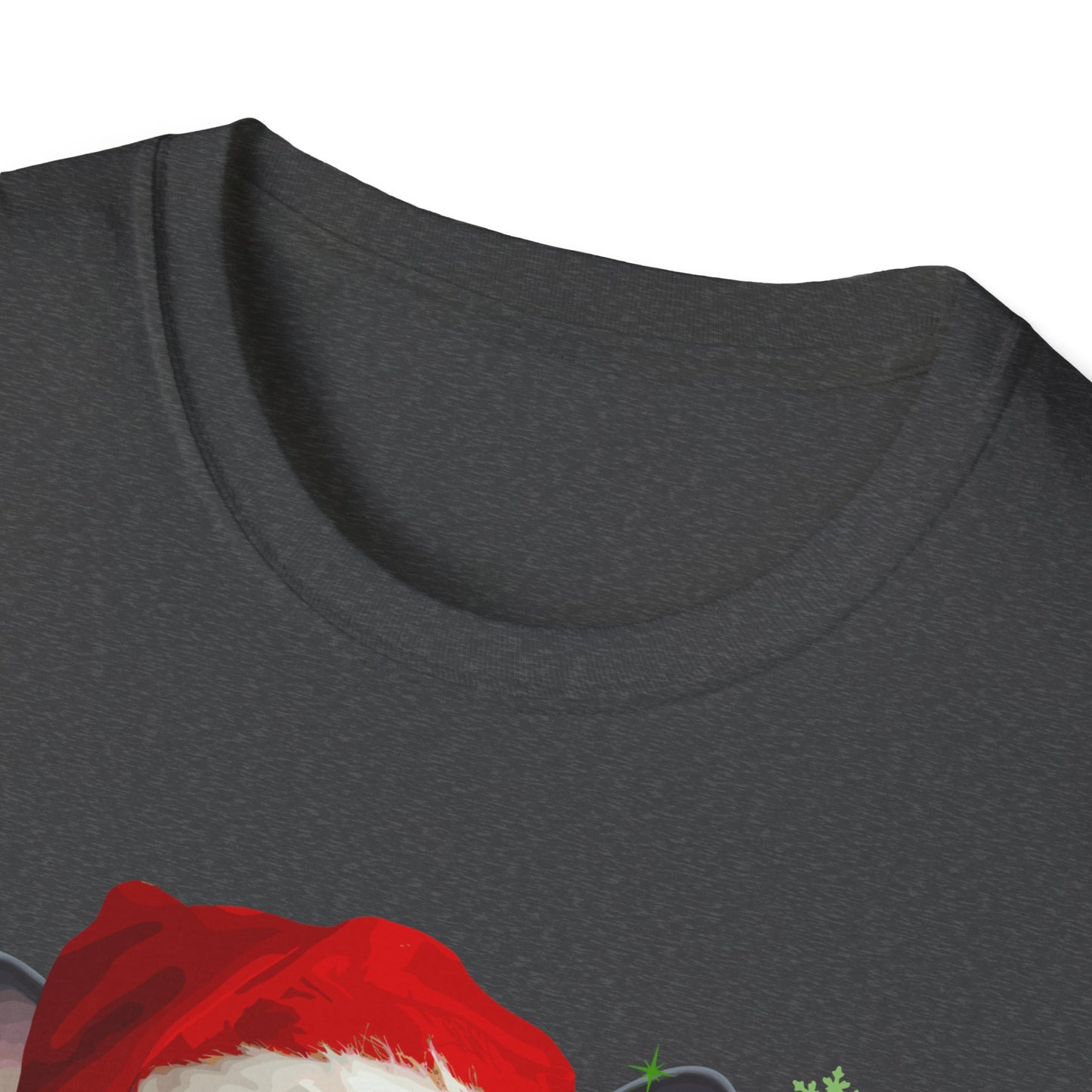 Christmas French Bulldog in Santa Hat Unisex T-Shirt