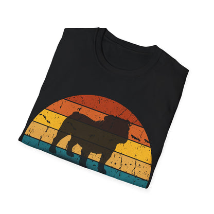 Retro Sunset Bulldog Unisex T-Shirt
