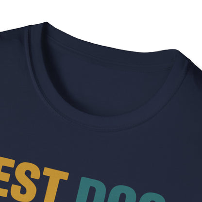 Australian Shepherd Best Dog Dad Ever With Retro Colors Unisex T-Shirt