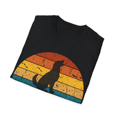 Retro Sunset Golden Retriever Unisex T-Shirt