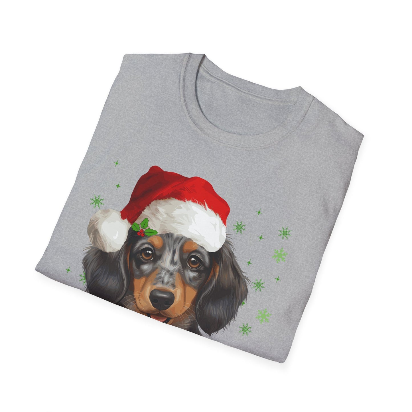 Christmas Dachshund in Santa Hat Unisex T-Shirt