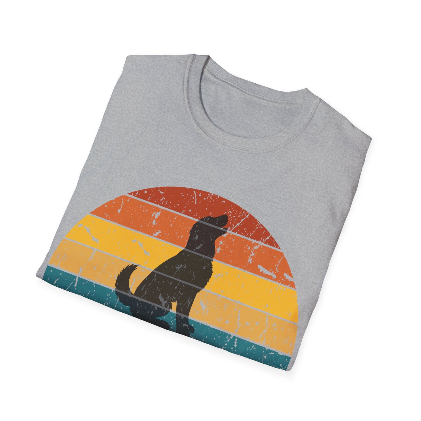 Retro Sunset Golden Retriever Unisex T-Shirt