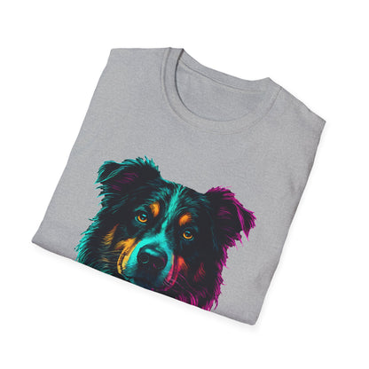 Aussie Dad Shepherd Vibrant Colors Unisex T-Shirt