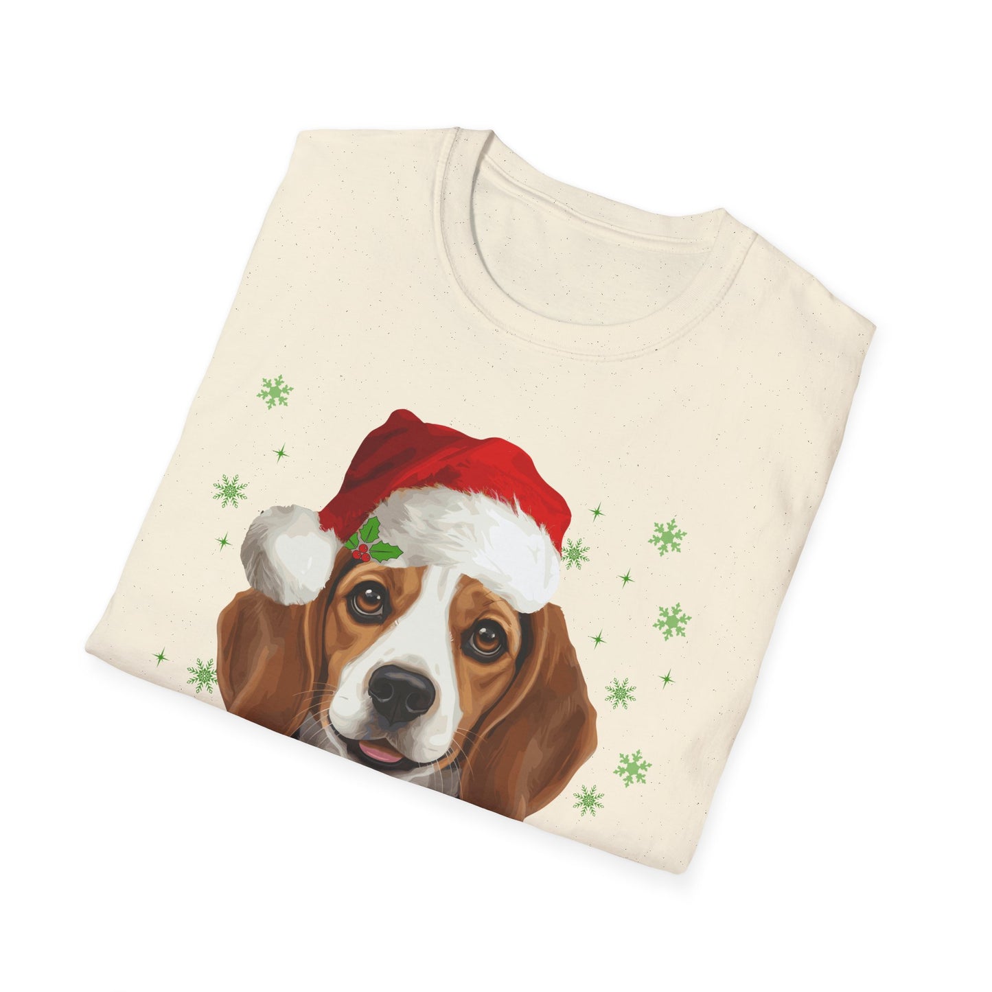 Christmas Beagle in Santa Hat Unisex T-Shirt