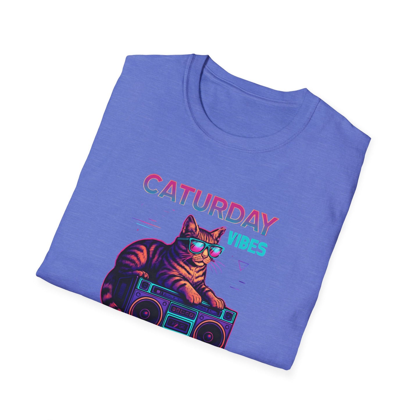 Neon cat boombox vibes T-Shirt