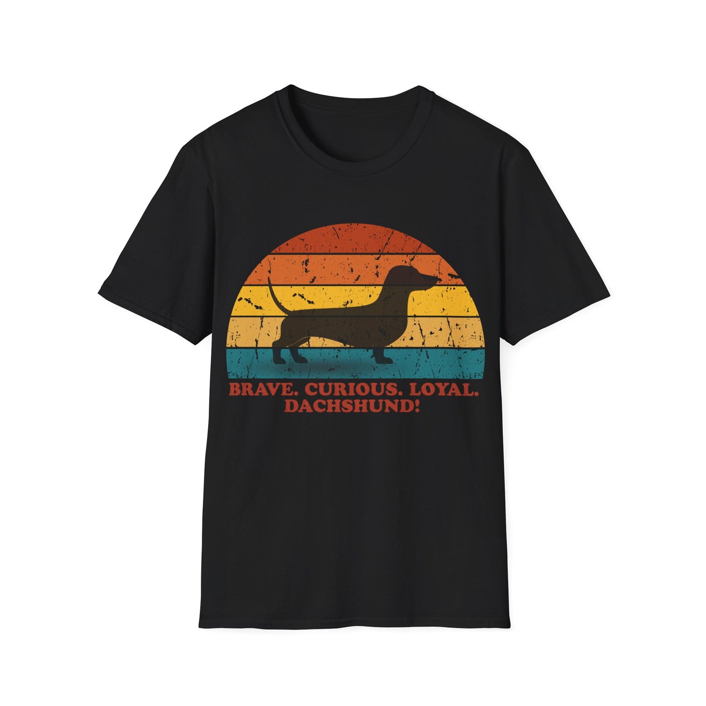 Retro Sunset Dachshund Unisex T-Shirt