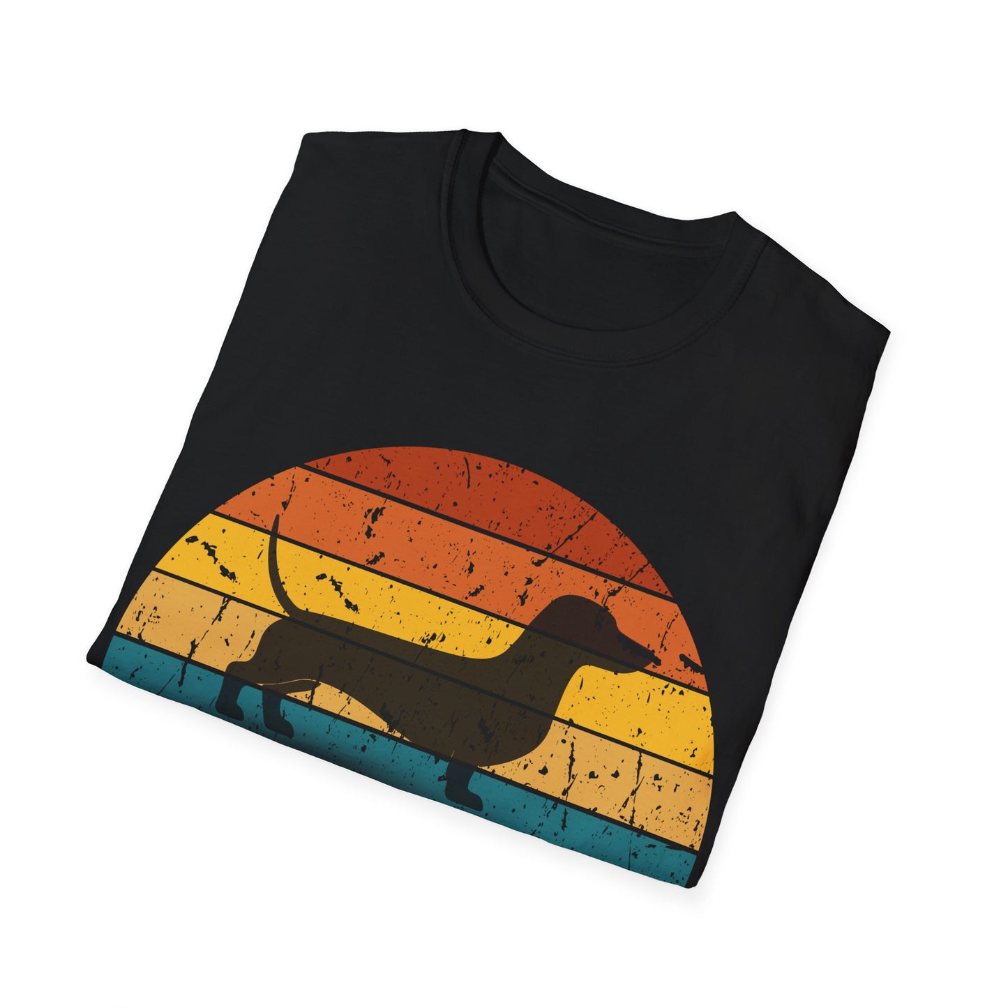 Retro Sunset Dachshund Unisex T-Shirt