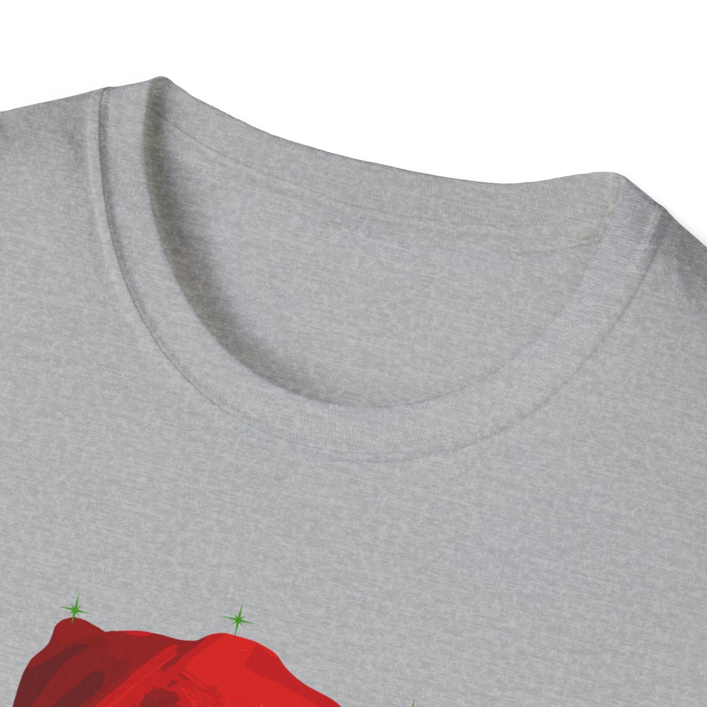 Christmas Bulldog in Santa Hat Unisex T-Shirt