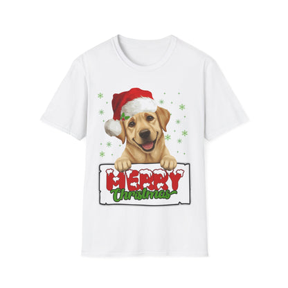 Christmas Labrador Retriever in Santa Hat Unisex T-Shirt