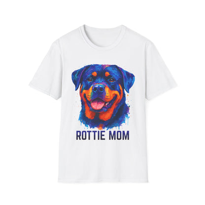 Rottie Mom In Vibrant Colors Unisex T-Shirt