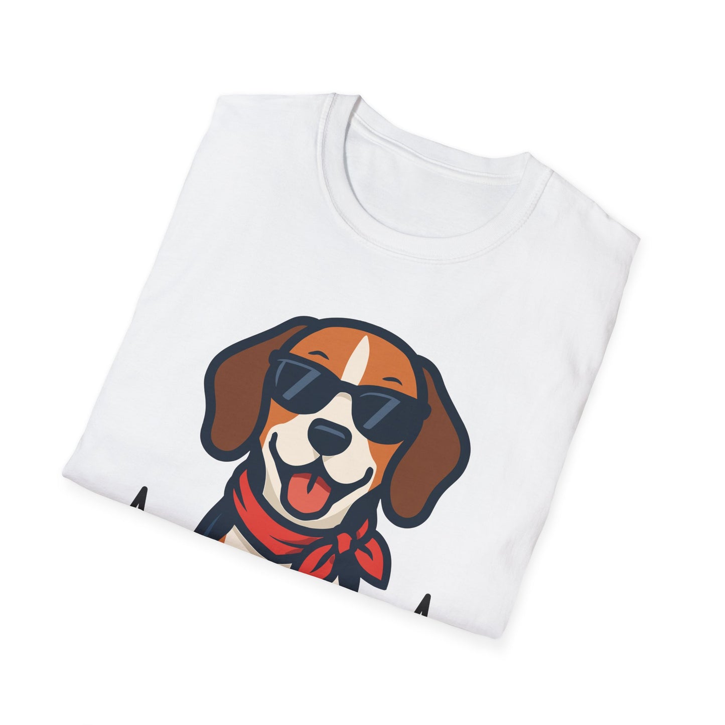 Beagle With Heartbeat And Cool Sunglasses Dog Unisex T-Shirt