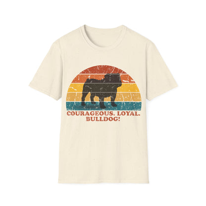 Retro Sunset Bulldog Unisex T-Shirt