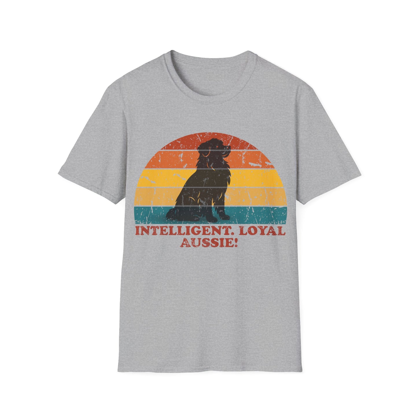 Retro Sunset Australian Shepherd Unisex T-Shirt