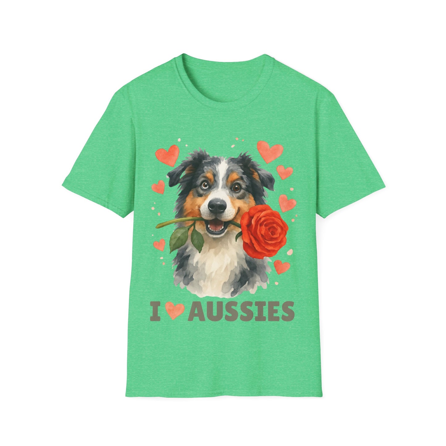 I Love Aussies Watercolor T-Shirt — Warm & Cute Australian Dog Tee