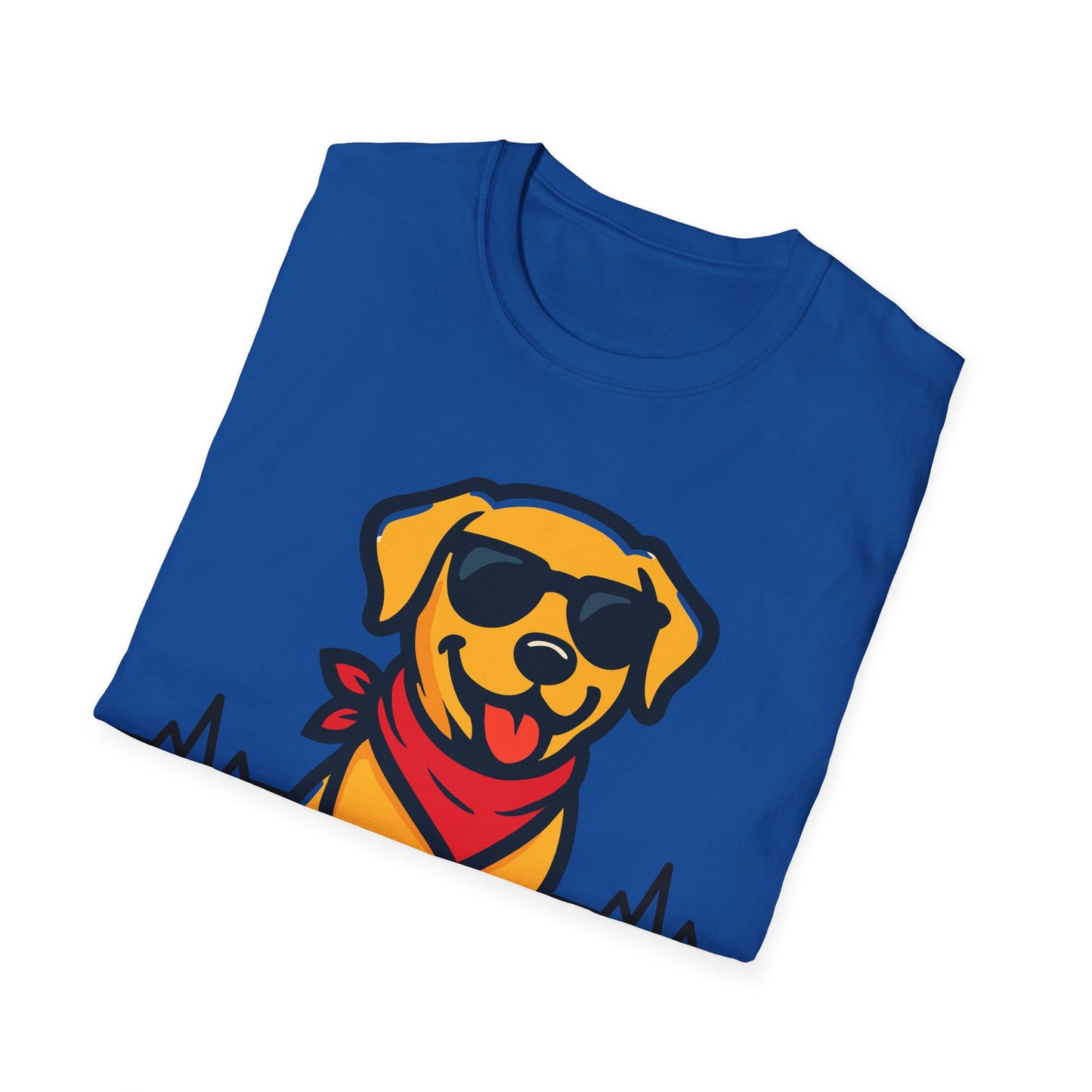 Labrador Retriever With Heartbeat And Cool Sunglasses Dog Unisex T-Shirt