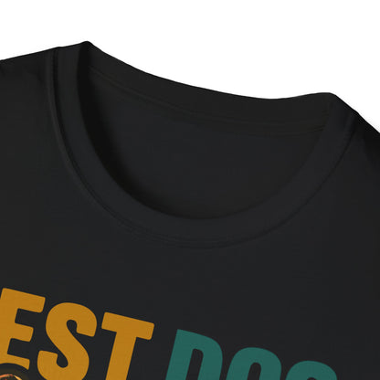 Best Dog Dad Ever French Bulldog With Retro Colors Unisex T-Shirt