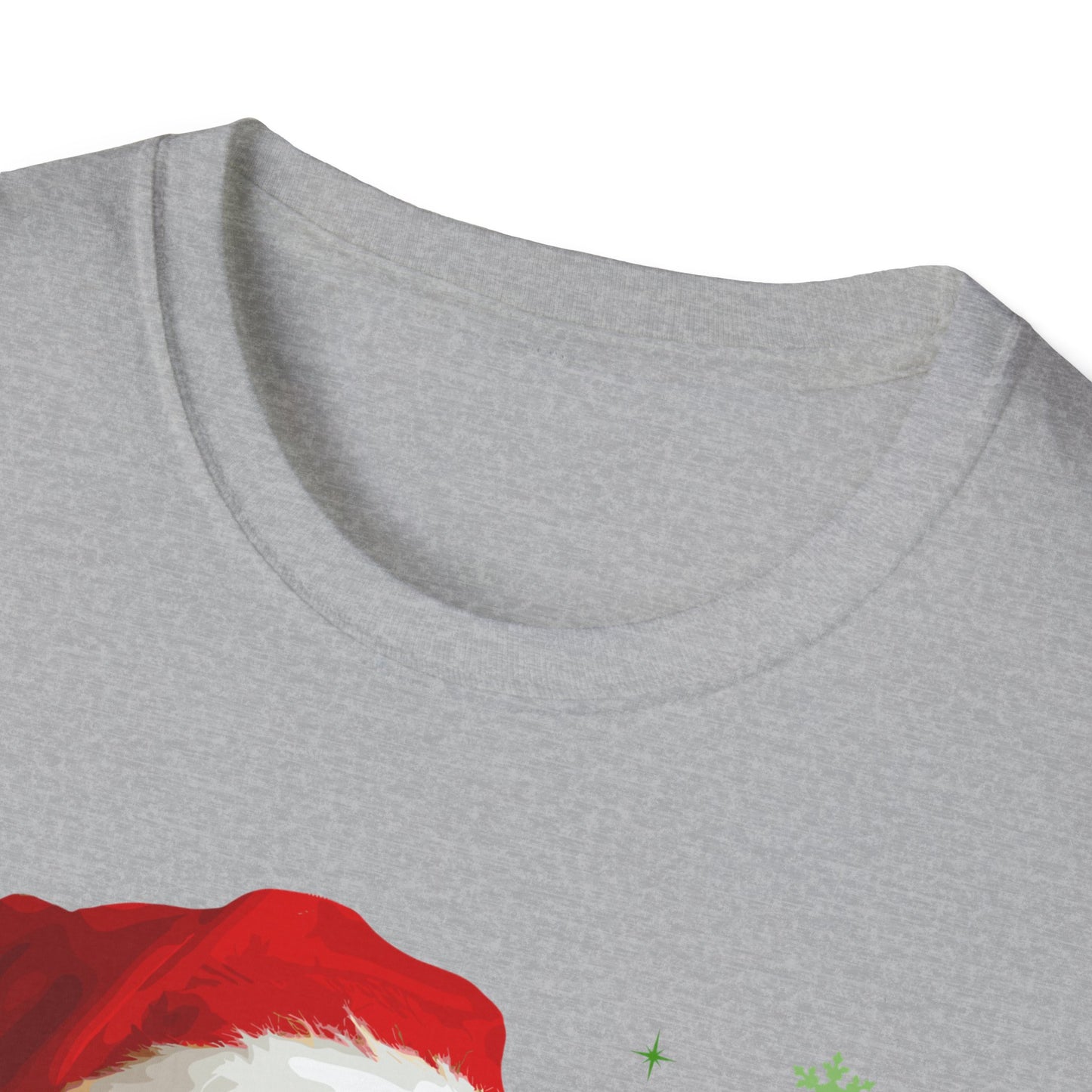 Christmas Golden Retriever in Santa Hat Unisex T-Shirt