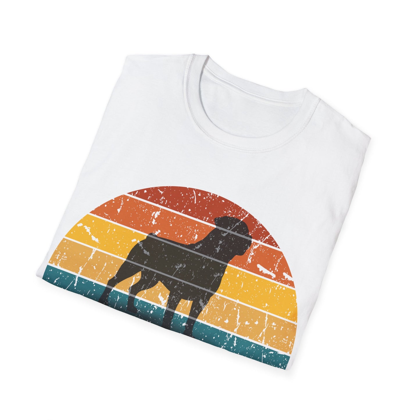 Retro Sunset Rottweiler Unisex T-Shirt