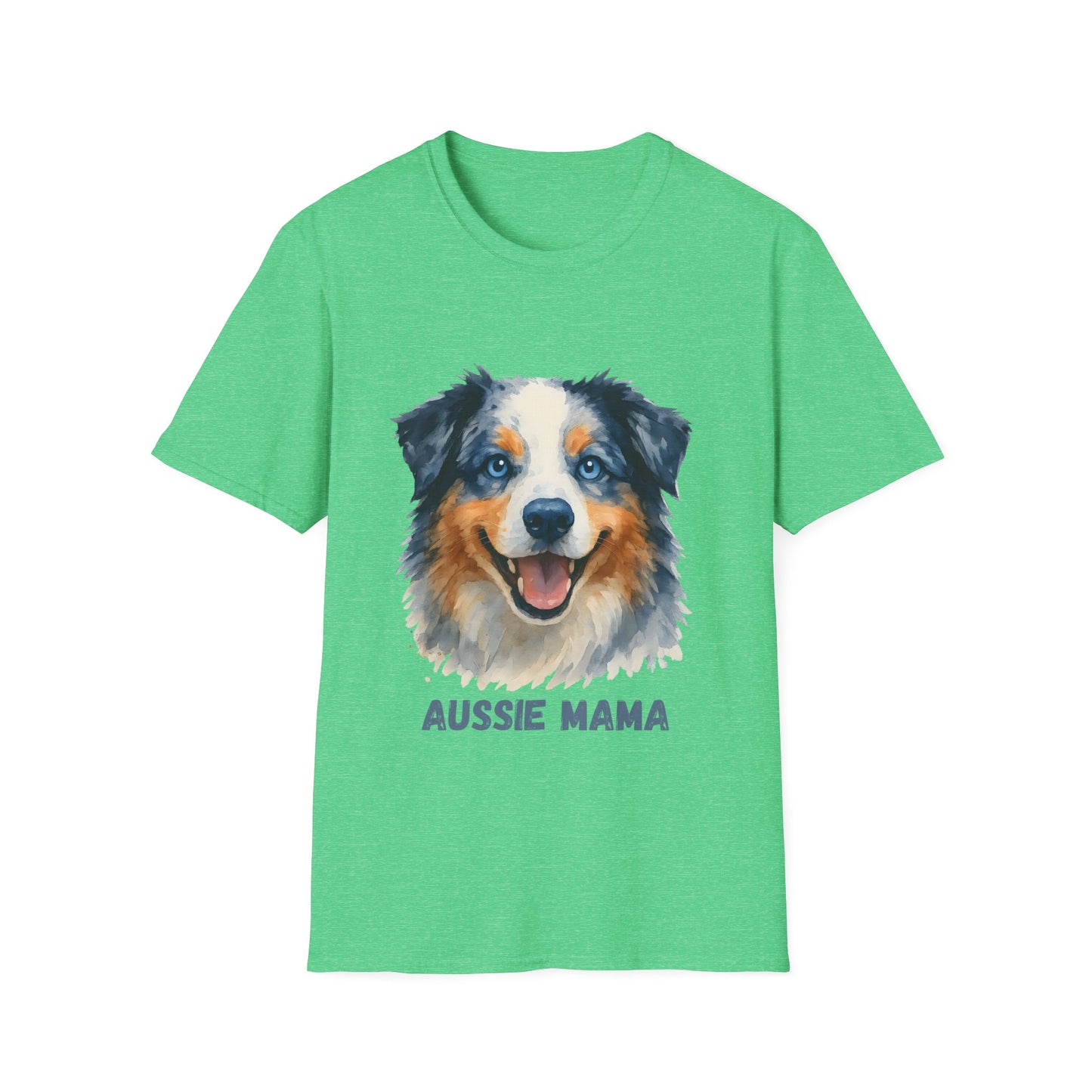 Aussie Mama Australian Shepherd Watercolor Unisex T-Shirt