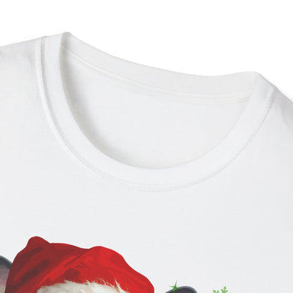 Christmas French Bulldog in Santa Hat Unisex T-Shirt