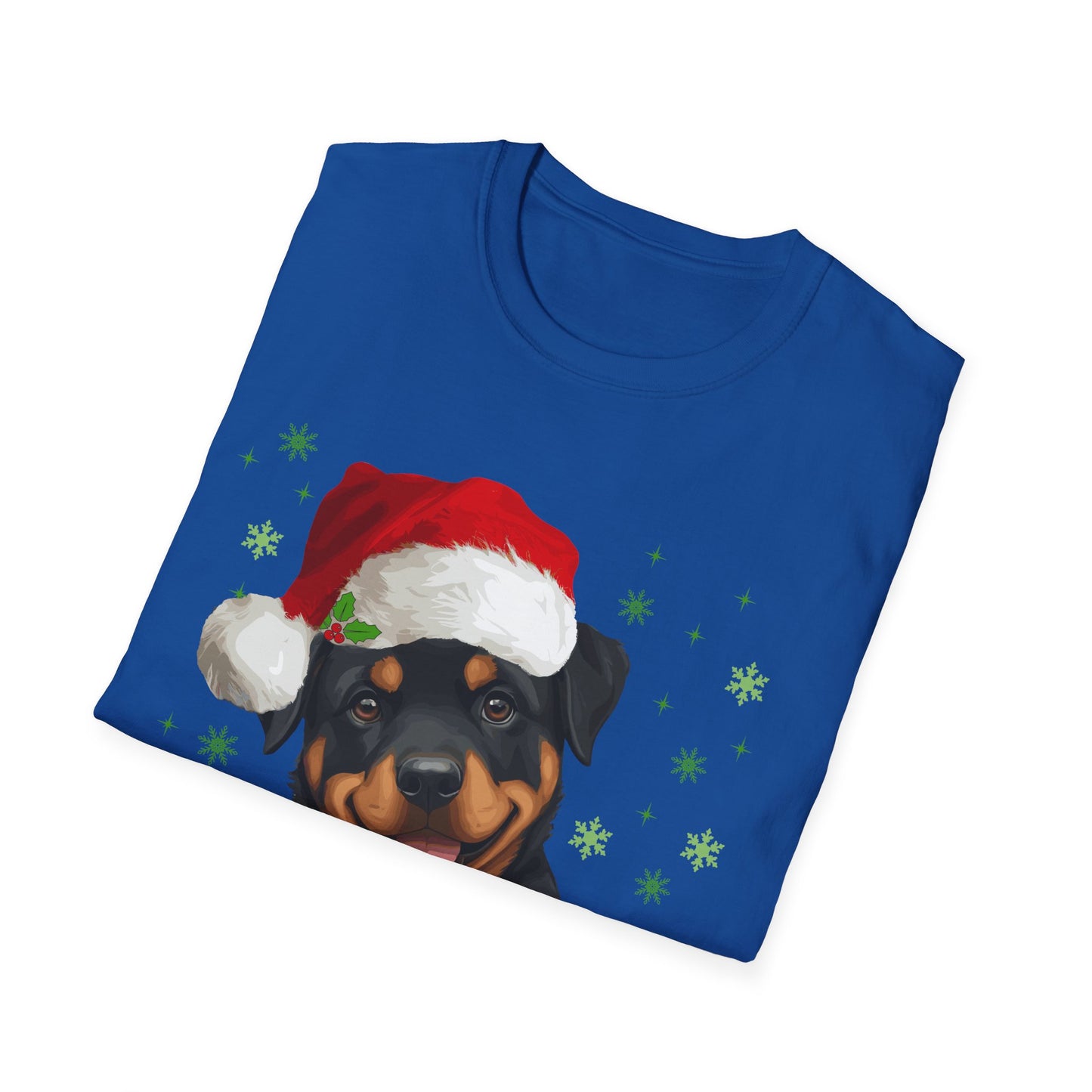 Christmas Rottweiler in Santa Hat Unisex T-Shirt