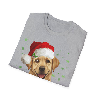 Christmas Labrador Retriever in Santa Hat Unisex T-Shirt