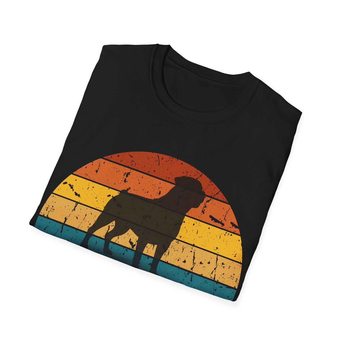 Retro Sunset Rottweiler Unisex T-Shirt