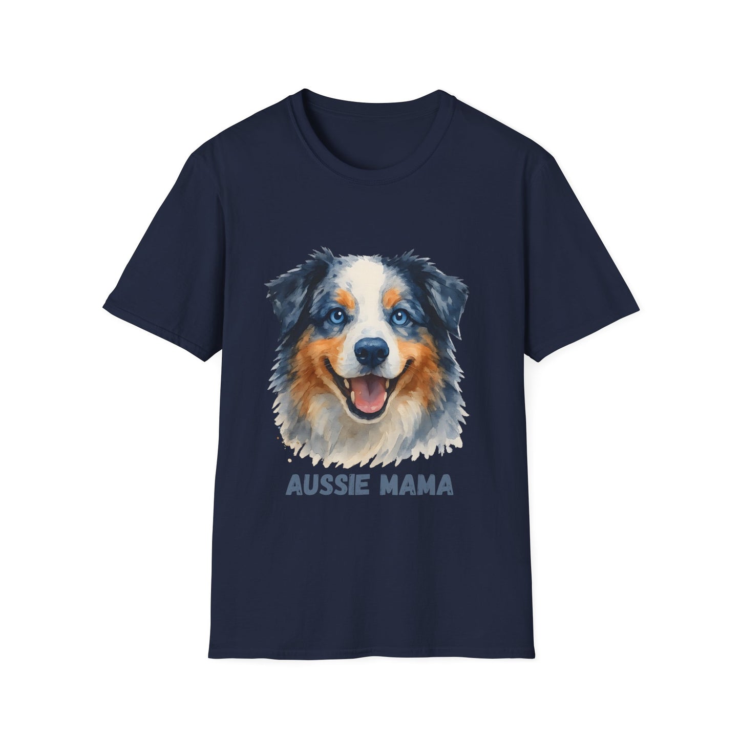 Aussie Mama Australian Shepherd Watercolor Unisex T-Shirt