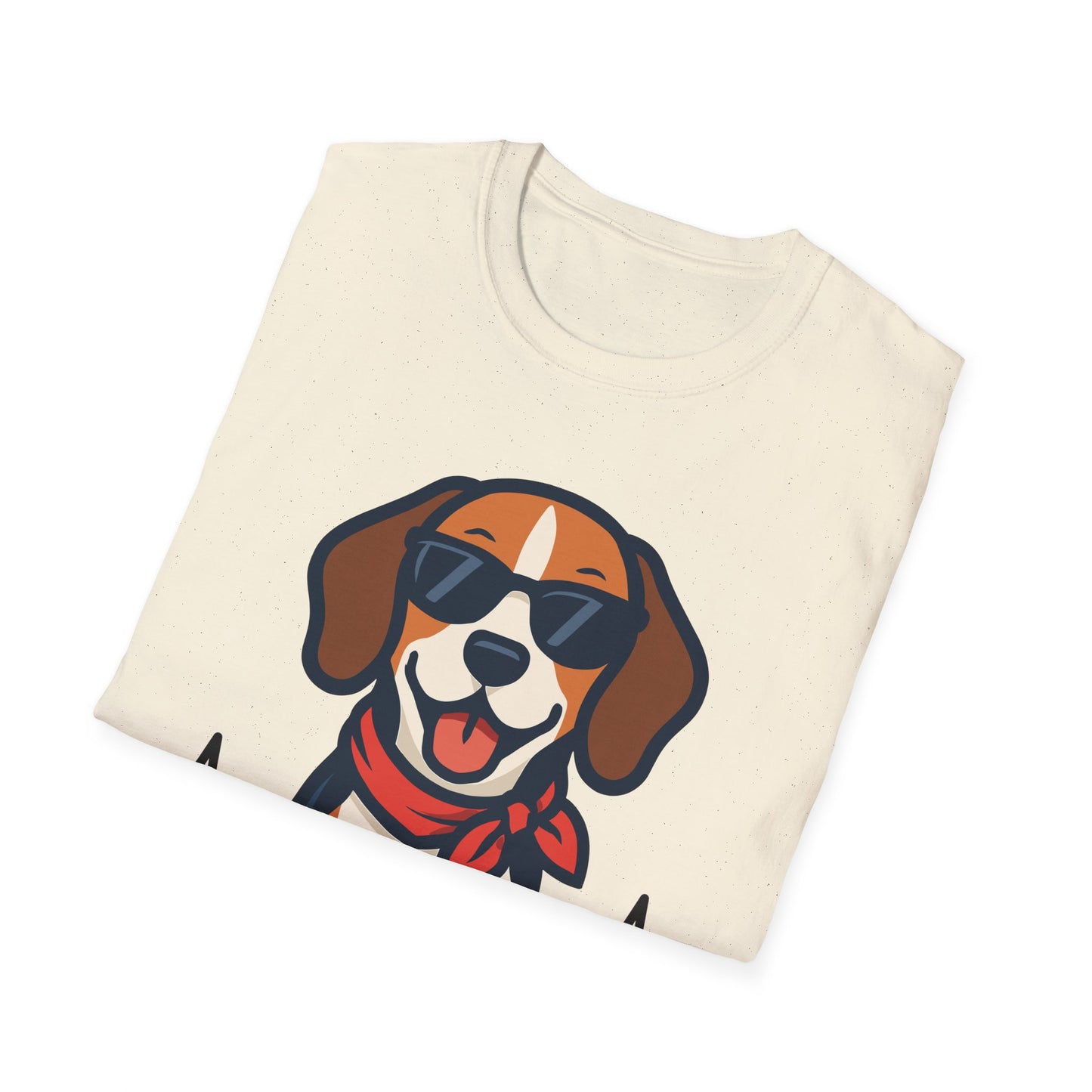 Beagle With Heartbeat And Cool Sunglasses Dog Unisex T-Shirt