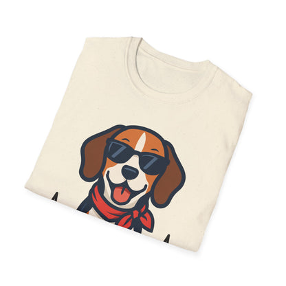 Beagle With Heartbeat And Cool Sunglasses Dog Unisex T-Shirt