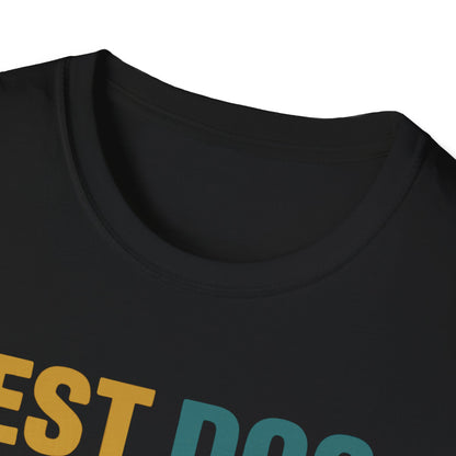 Australian Shepherd Best Dog Dad Ever With Retro Colors Unisex T-Shirt