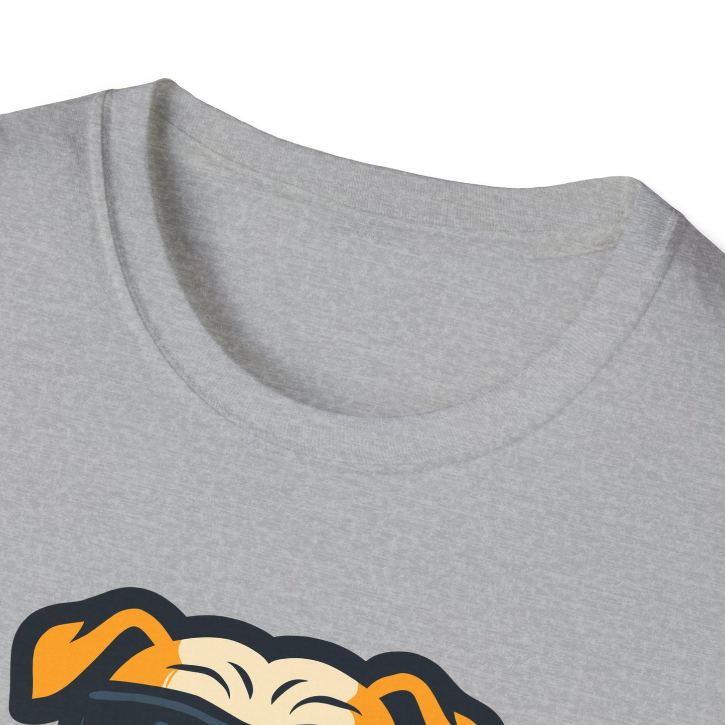 Bulldog With Heartbeat And Cool Sunglasses Dog Unisex T-Shirt