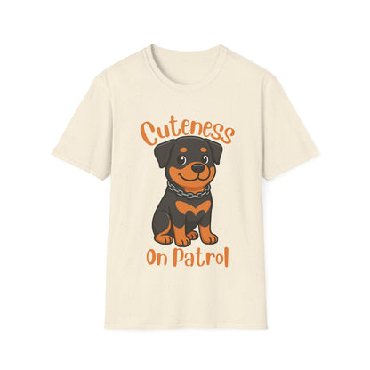 Rottweiler Puppy Cuteness on Patrol Unisex T-Shirt