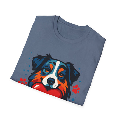 I Woof You Australian Shepherd UnisexT-Shirt — Vibrant Design