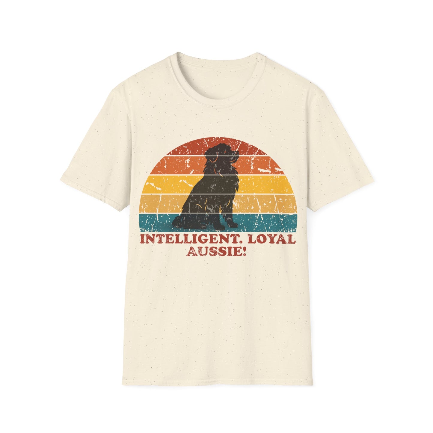 Retro Sunset Australian Shepherd Unisex T-Shirt