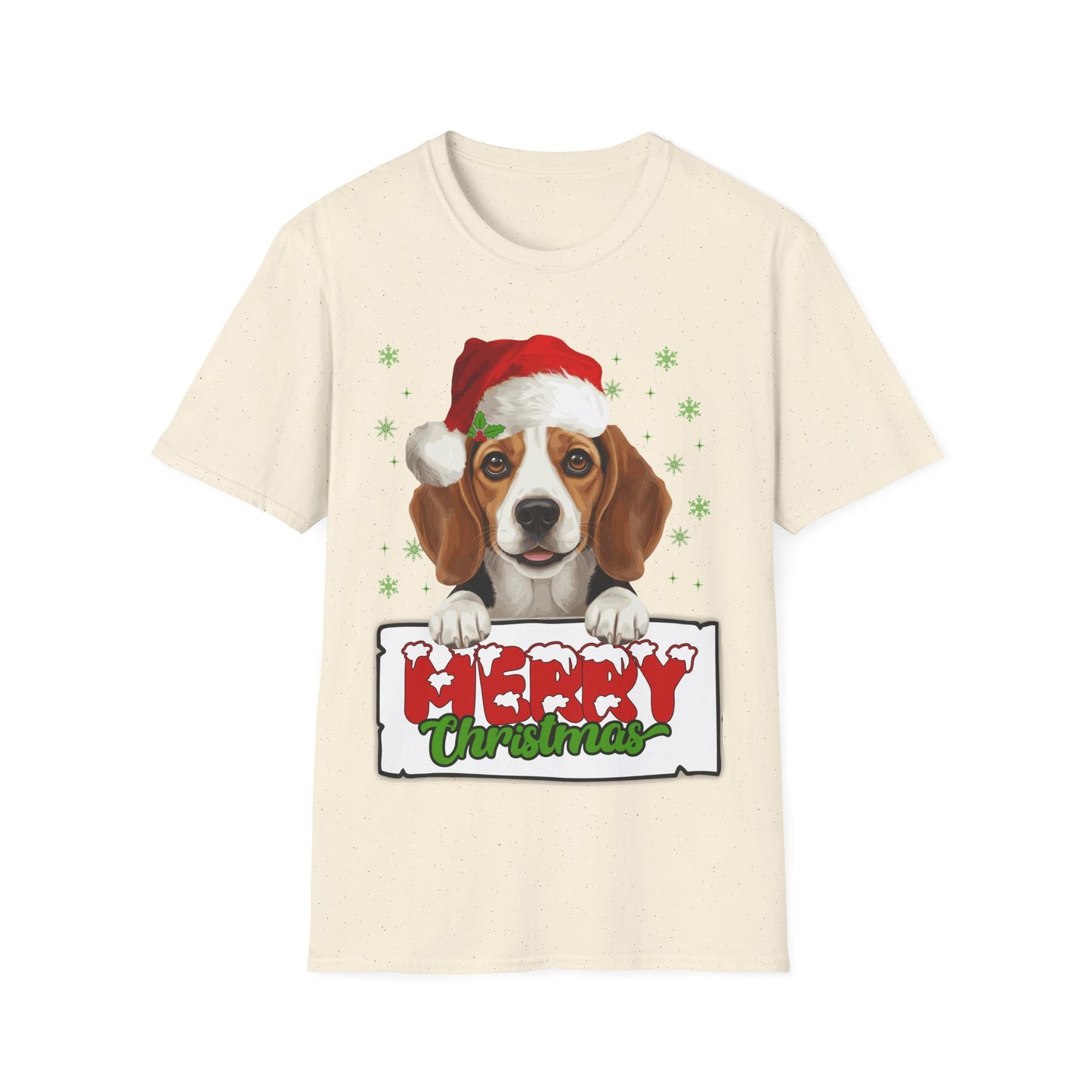 Christmas Beagle in Santa Hat Unisex T-Shirt