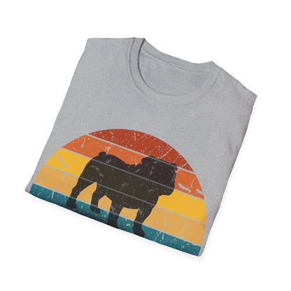 Retro Sunset Bulldog Unisex T-Shirt