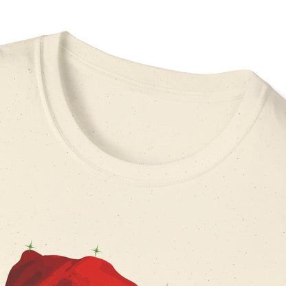 Christmas Bulldog in Santa Hat Unisex T-Shirt