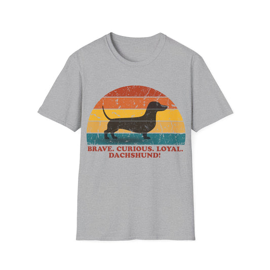 Retro Sunset Dachshund Unisex T-Shirt