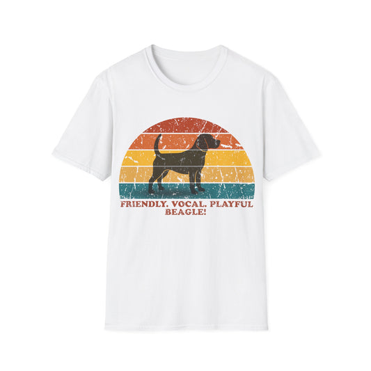 Retro Sunset Beagle Unisex T-Shirt