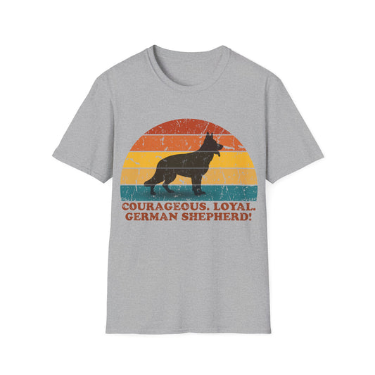 Retro Sunset German Shepherd Unisex T-Shirt