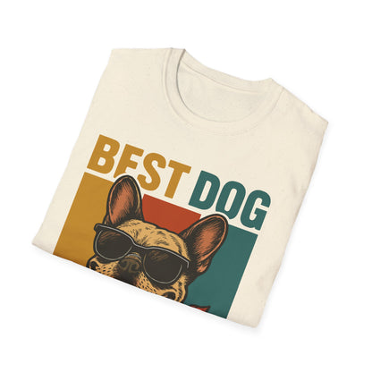 Best Dog Mom Ever French Bulldog With Retro Colors Unisex T-Shirt