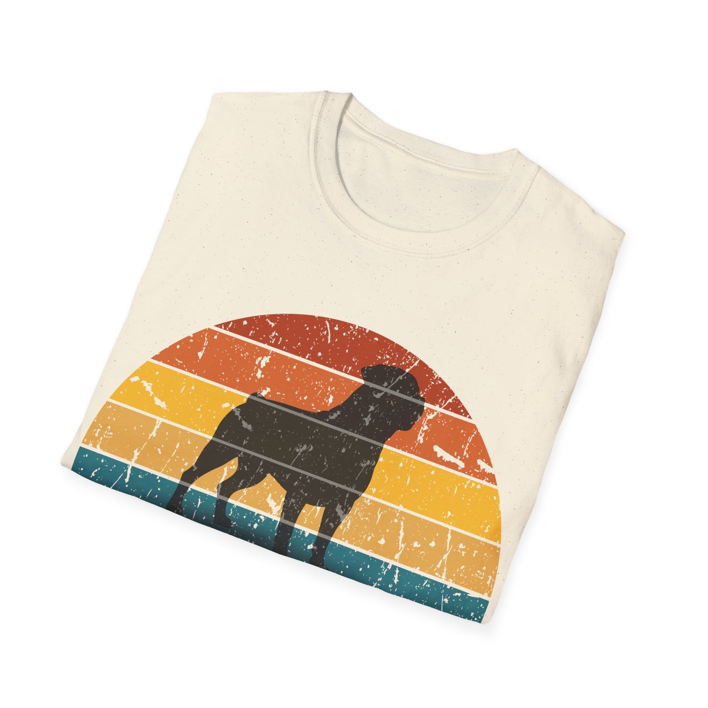 Retro Sunset Rottweiler Unisex T-Shirt