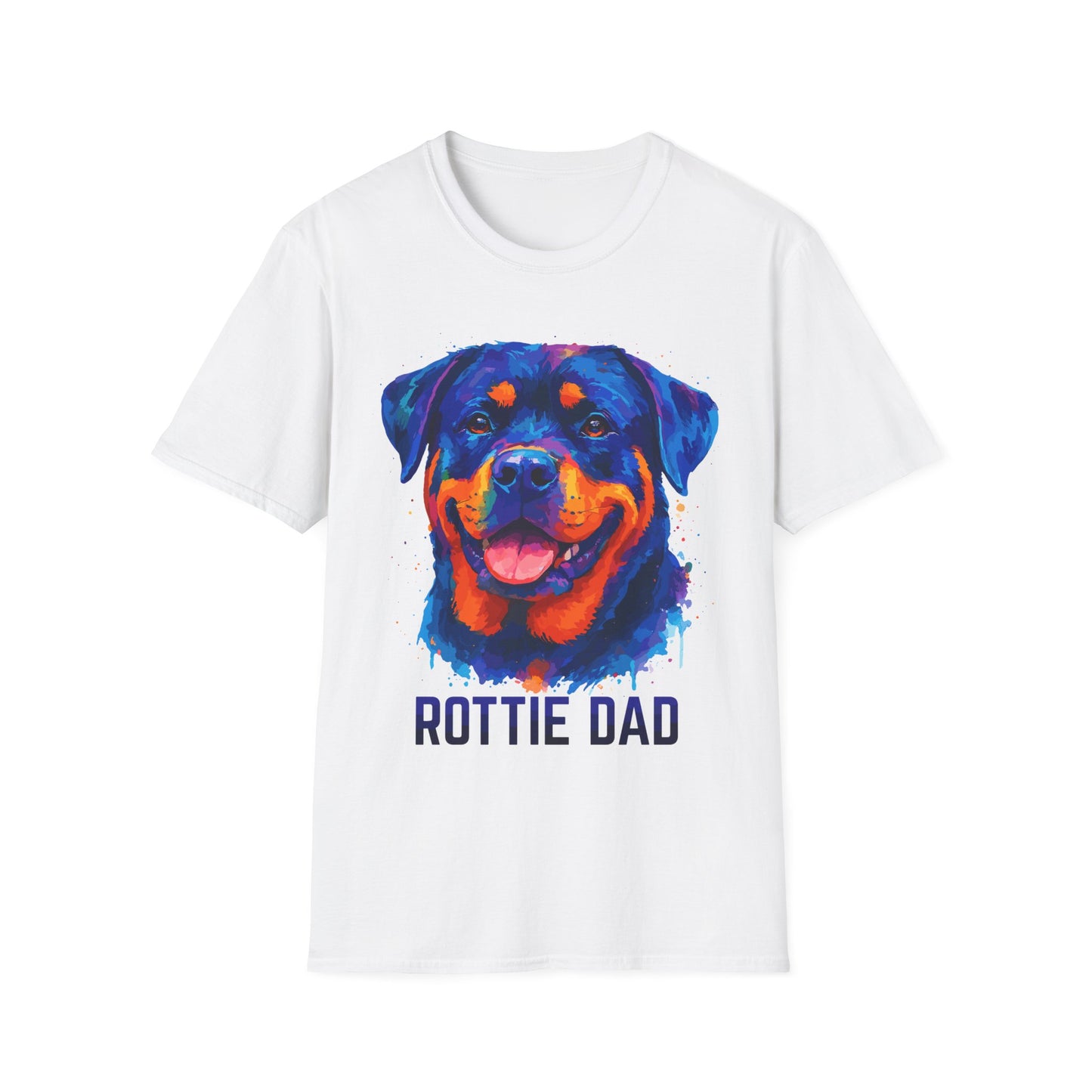 Rottie Dad In Vibrant Colors Unisex T-Shirt