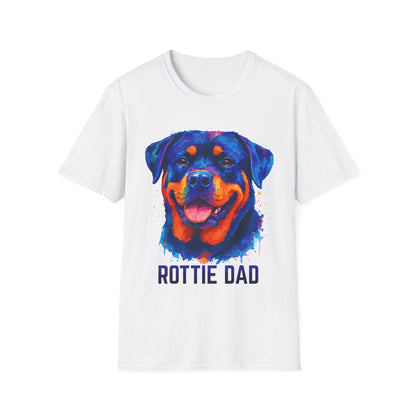 Rottie Dad Vibrant Colors Unisex T-Shirt