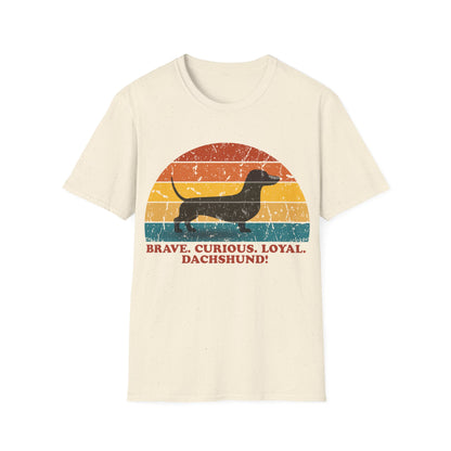 Retro Sunset Dachshund Unisex T-Shirt
