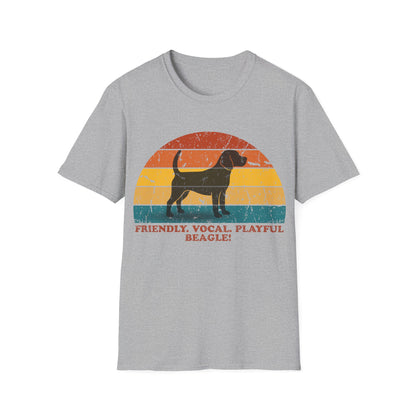 Retro Sunset Beagle Unisex T-Shirt